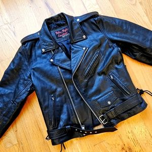 Cowhide Leather Biker Jacket